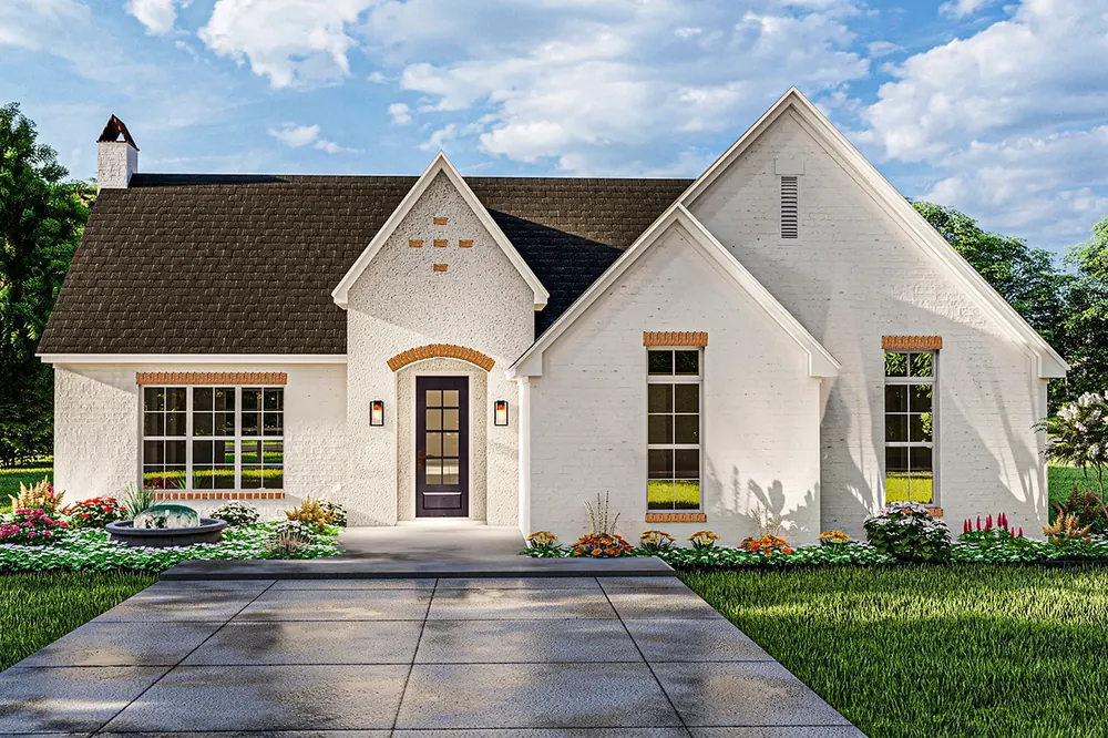 A house elevation as it stands, before the quoted windows and doors are placed